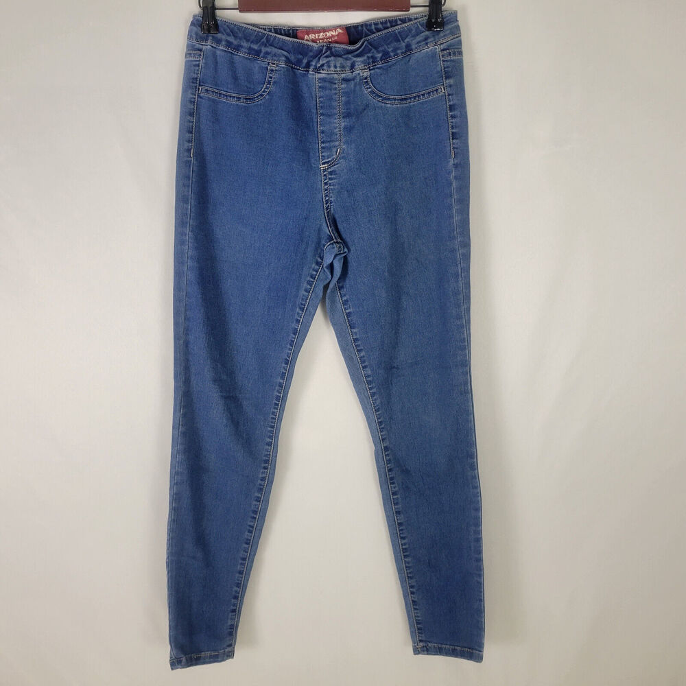 Arizona Jeans Juniors 7 Blue Mid Rise Womens Jegging Medium Wash Denim W27 x L27